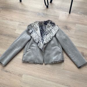 Anthropologie Marrakech faux suede reversible jacket size large